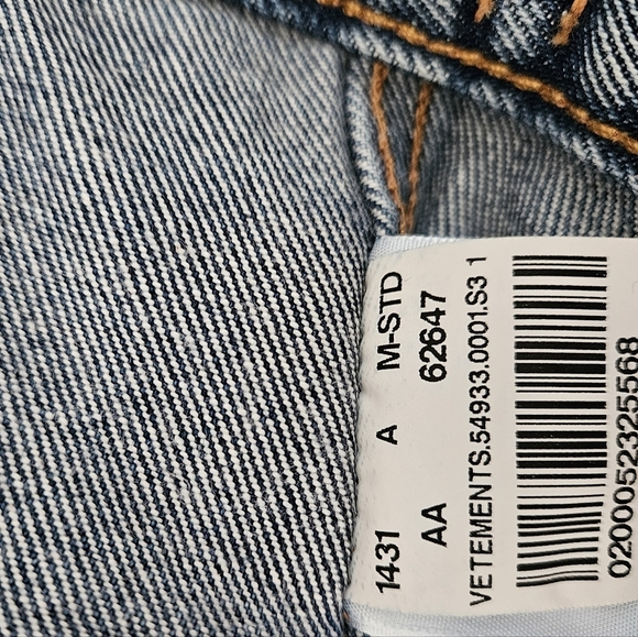 Levis Vetements Pour Femme Denim Hiver 2018 Collaboration Jean Jacket - Picture 4 of 13